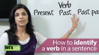 English Grammar Lessons  How to identify a verb in a sentence [upl. by Caruso]