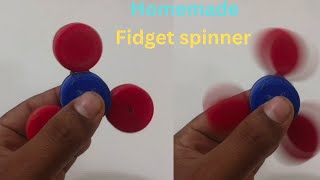 How to Make A Fidget Spinner Using Bottle cap  Without Bearings  Fidget spinner kaise banaye [upl. by Esteban412]