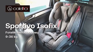 SPORTIVO ISOFIX  Instrukcja obsługi i montaż  Coletto [upl. by Vasily770]