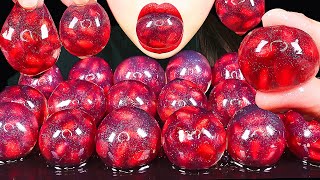 ASMR EDIBLE WATER BOTTLE POMEGRANATE GIANT POPPING BOBA NO PLASTIC HOW TO MAKE BOBA EATING SOUNDS [upl. by Anairol]