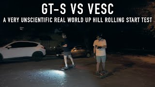 Onewheel GT SSeries vs VESC  Who wins the hill climbing test [upl. by Aela503]