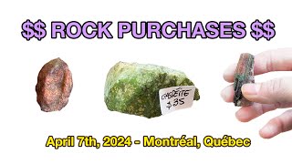 Rock Purchases in Montreal  April 7th 2024 [upl. by Mw]