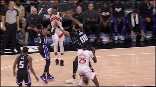 RJ Barrett sets up Scottie Barnes  RAPTORS vs KINGS [upl. by Gwyneth]