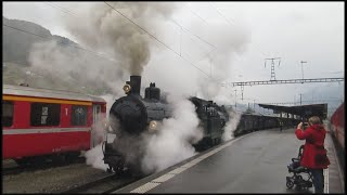 Dampfzug der RhB in Landquart [upl. by Sorcha506]