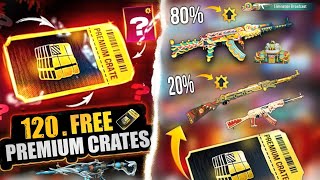 New Premium Crate Is Here  120 Free Premium Crates Trick  New Premium 4 Upgraded Weapons  PUBGM [upl. by Ecined357]