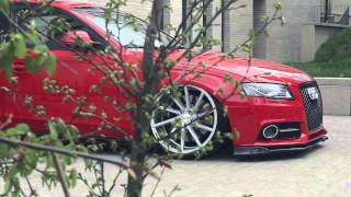 Audi A4 B8 Bagged  Vossen 20quot CVT Concave Wheels  Poland Video [upl. by Ladd]