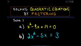 ❖ Solving Quadratic Equations by Factoring  Basic Examples ❖ [upl. by Sukramal328]