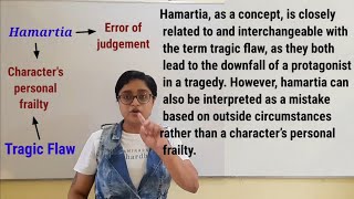 Hamartia a literary device  with notes amp examples in hindi amp english tragic flaw  hubris [upl. by Barrada]