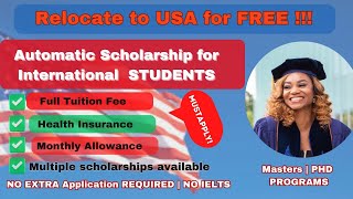 Fully Funded Scholarships for International Students Study in USA for FREE  No Extra Application [upl. by Aicert986]