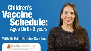 Childhood Immunization Schedule for Ages  06 Years  AAP [upl. by Anitan]