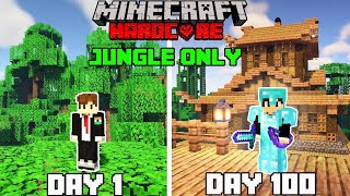 Minecraft jungle only world survive 100 day [upl. by Thorr]