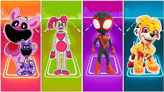 Poppy Playtime Chapter 3 Smiling Critters 🆚 Spidey 🆚 Paw Patrol 🆚 Mommy Long in the Game TILES HOP 🔴 [upl. by Roth330]