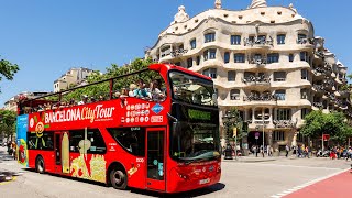 HopOn HopOff Tour of Barcelona Spain [upl. by Nileek]