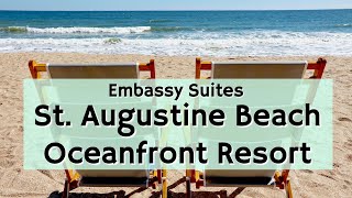 Embassy Suites St Augustine Beach OCEANFRONT RESORT  Florida  ROOM TOUR [upl. by Johann]