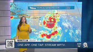 WPTV First Alert Weather tropics forecast morning of Aug 13 2024 [upl. by Karee]