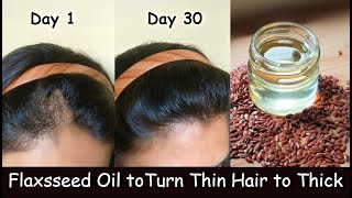 She Applied Flaxseed Oil amp Turn Thin Hair to Thick Hair in 30 Days  Double Hair Growth amp Long Hair [upl. by Katushka]