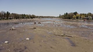 Lake vanishes after Michigan dam fails during record flooding [upl. by Ayatnwahs425]