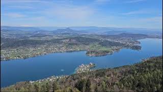 Blick vom Pyramidenkogel auf den Wörthersee die Karawanken und halb Kärnten [upl. by Parnell]