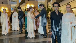 Rajkummar Rao Patralekha poonam sinha ￼ At Zaheer Iqbal Sonakshi Sinha wedding reception in Mumbai [upl. by Etteniuqna]