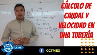 ¿Cómo calcular el caudal y la velocidad en una tubería Muy básico [upl. by Avelin]