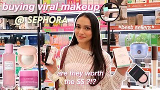 shopping at SEPHORA for VIRAL TRENDY MAKEUP amp SKINCARE💄🛍️ [upl. by Suirrad514]