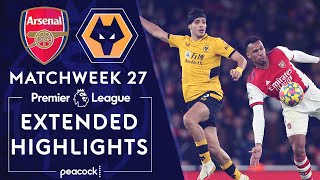 Arsenal v Wolves  PREMIER LEAGUE HIGHLIGHTS  2242022  NBC Sports [upl. by Labannah]