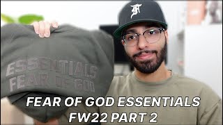 FEAR OF GOD ESSENTIALS FALL COLLECTION 2022 PART 2 REVIEW AND SIZING [upl. by Zolner]