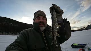 Ice fishing Seeley Lake Montana [upl. by Sykes]