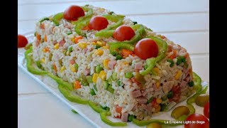 Pastel Frío de Arroz ó Ensalada de Arroz y Trucos [upl. by Arahsal]