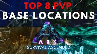 TOP 8 PVP BASE LOCATIONS on ABERRATION ASCENDED  ARK Survival Ascended [upl. by Arres887]