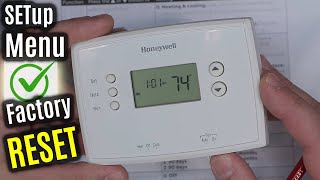 Honeywell RTH2510 Thermostat  Factory RESET amp SETUP Menu Options  RTH Series UPDATED [upl. by Alihet]