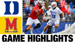 2 Duke vs 7 Maryland Highlights Quarterfinal  2024 NCAA Mens Lacrosse Championships [upl. by Annauqaj]