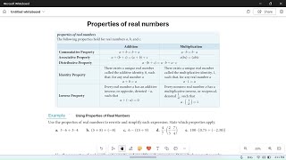 Properties of real numbers [upl. by Ahserak434]