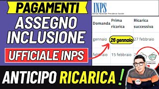 PAGAMENTI ASSEGNO DI INCLUSIONE 📄 CIRCOLARE INPS ➡ RICARICA GENNAIO ANTICIPATA e TUTTE LE DATE ADI [upl. by Madanhoj]