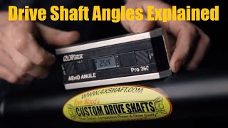 Drive Shaft Angles Explained [upl. by Eeleak]