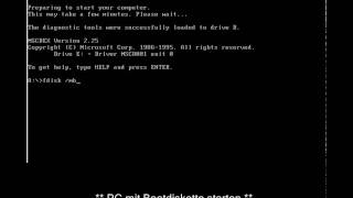 Windows 98  FDISK MBR Diskette [upl. by Groscr483]