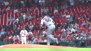 Ryan Pressly Slow Motion Pitching Mechanics 3rd Base Side View [upl. by Ruhtua]