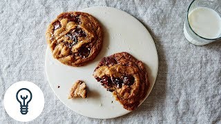 Ovenlys Secretly Vegan Salted Chocolate Chip Cookies  Genius Recipes [upl. by Eseenaj]