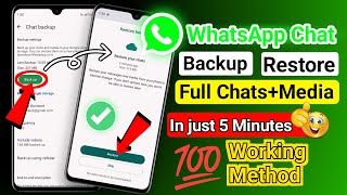 WhatsApp Chat Backup amp Restore 2024  How To Restore WhatsApp Messages On Android [upl. by Tomlin]