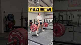 716LBS FOR TWO REPS ON DEADLIFT powerlifting strong deadlift [upl. by Dutchman]