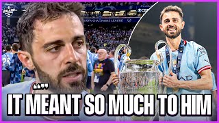 Bernardo Silva dedicates Man Citys UCL win to his late grandfather 🙏 [upl. by Eiclek]