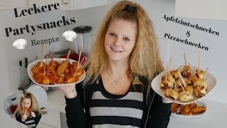 Leckere Partysnacks  Apfelzimt und Pizzaschnecken  Rezepte  Katherina Kathi [upl. by Asel]