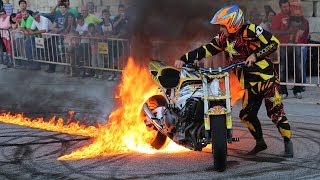 Paulo Martinho  Moto Freestyle  Quemando Rueda Burnout   Tire 1000 degree   BOTICAS [upl. by Campagna]