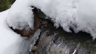 Backyard PondlessWaterfall during Michigan Winter [upl. by Gnak]