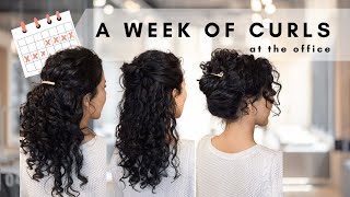 A WEEK OF CURLS FOR THE OFFICE  WOMENS HAIRSTYLES  EASY CURLY HAIRSTYLES  THE CURL STORY [upl. by Ferullo]