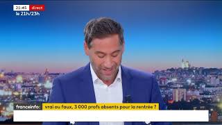 3 000 postes non pourvus et les contractuels  FranceTV info 2 septembre 2024 [upl. by Ul]