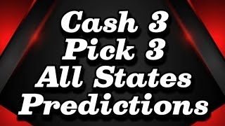 Cash 3 Pick 3 Predictions 1230 Lottery for All States and Areas [upl. by Nevear774]