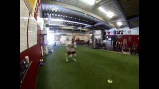 Wide Receiver Acceleration and Deceleration Drills [upl. by Lahcym551]