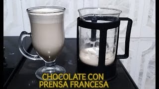 ESPUMAR EL CHOCOLATE CON PRENSA FRANCESA [upl. by Atla]