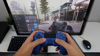 How to CONNECT PS4 CONTROLLER to PC Warzone EASY METHOD [upl. by Kellsie]